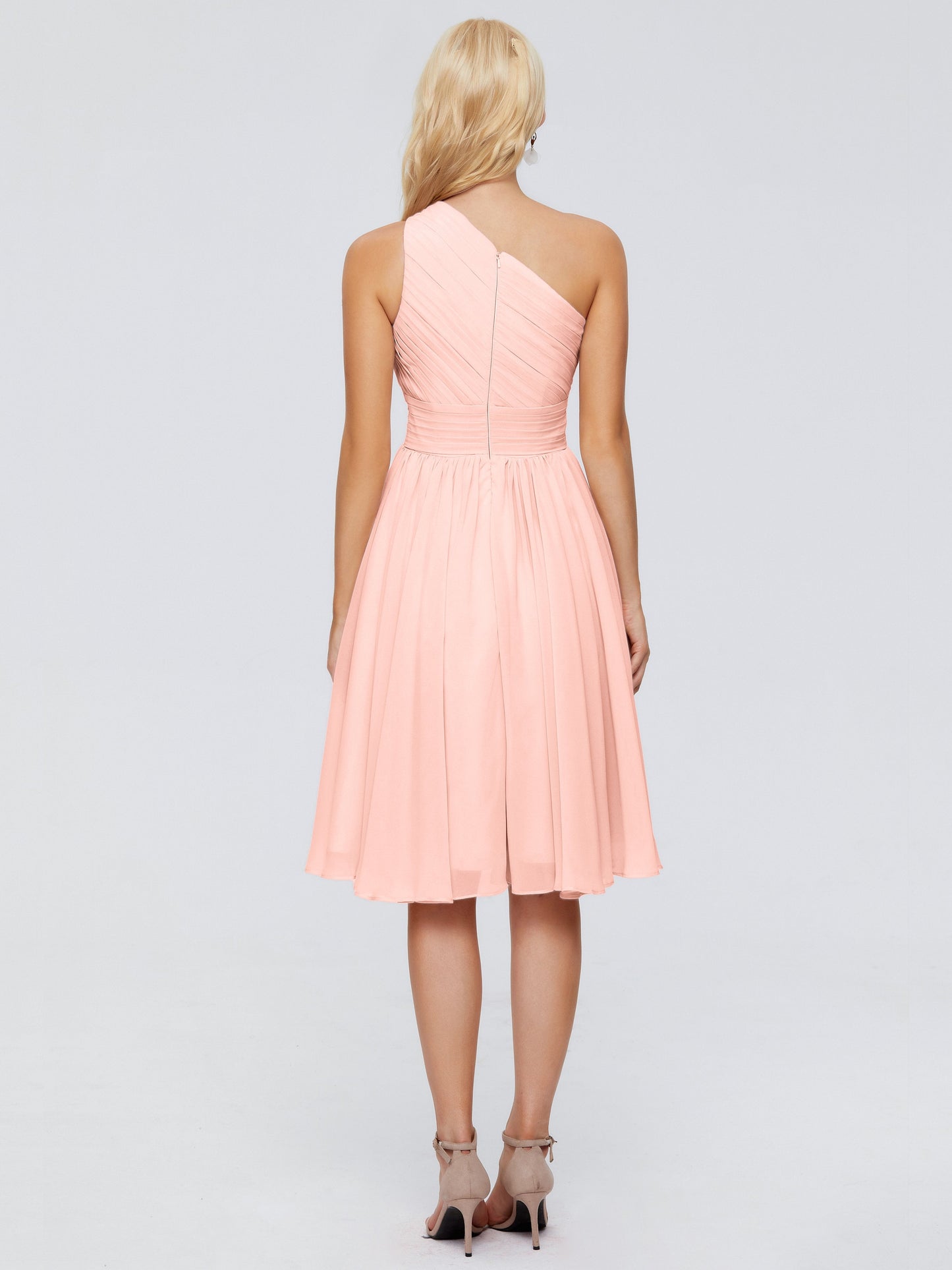 Kimberly One Shoulder Short Chiffon Bridesmaid Dresses