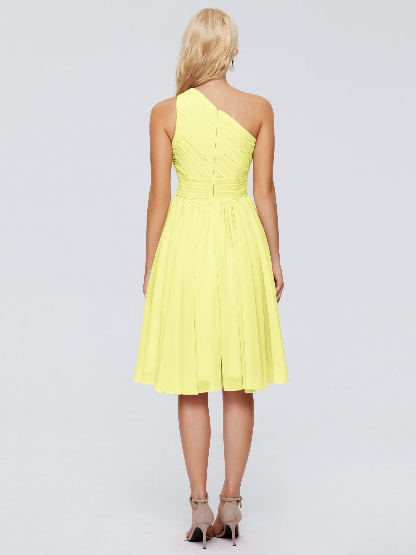 Kimberly One Shoulder Short Chiffon Bridesmaid Dresses