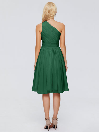 Kimberly One Shoulder Short Chiffon Bridesmaid Dresses