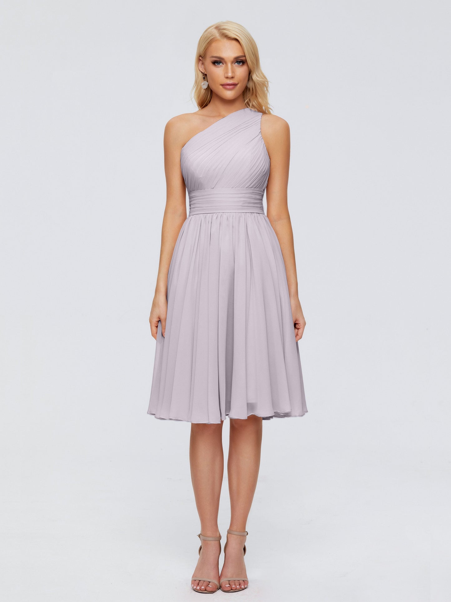Kimberly One Shoulder Short Chiffon Bridesmaid Dresses
