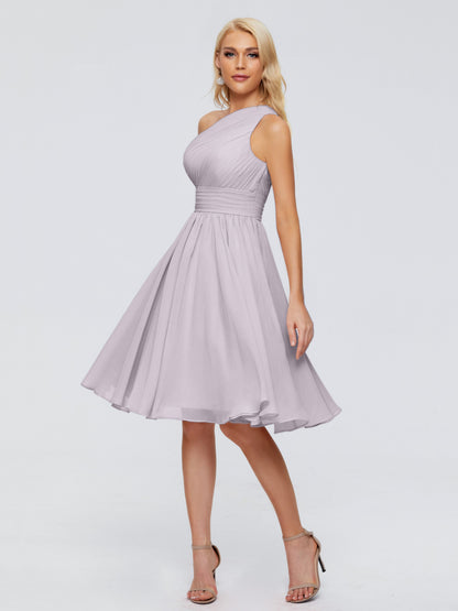 Kimberly One Shoulder Short Chiffon Bridesmaid Dresses