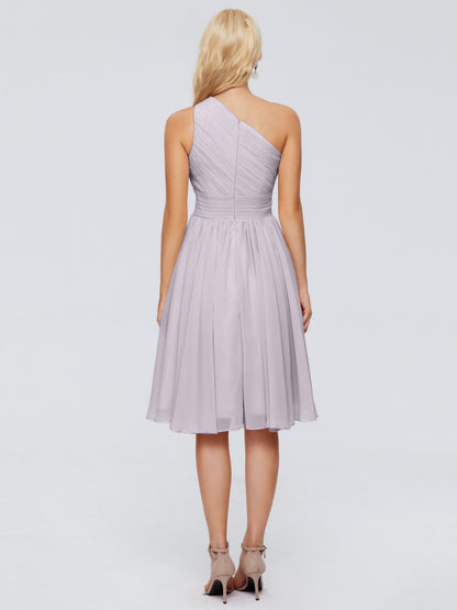 Kimberly One Shoulder Short Chiffon Bridesmaid Dresses