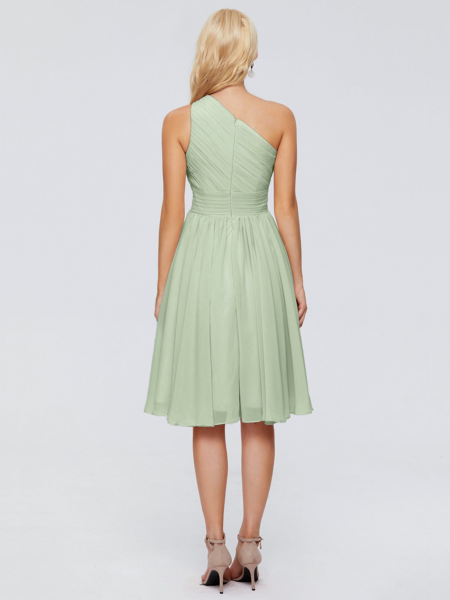 Kimberly One Shoulder Short Chiffon Bridesmaid Dresses