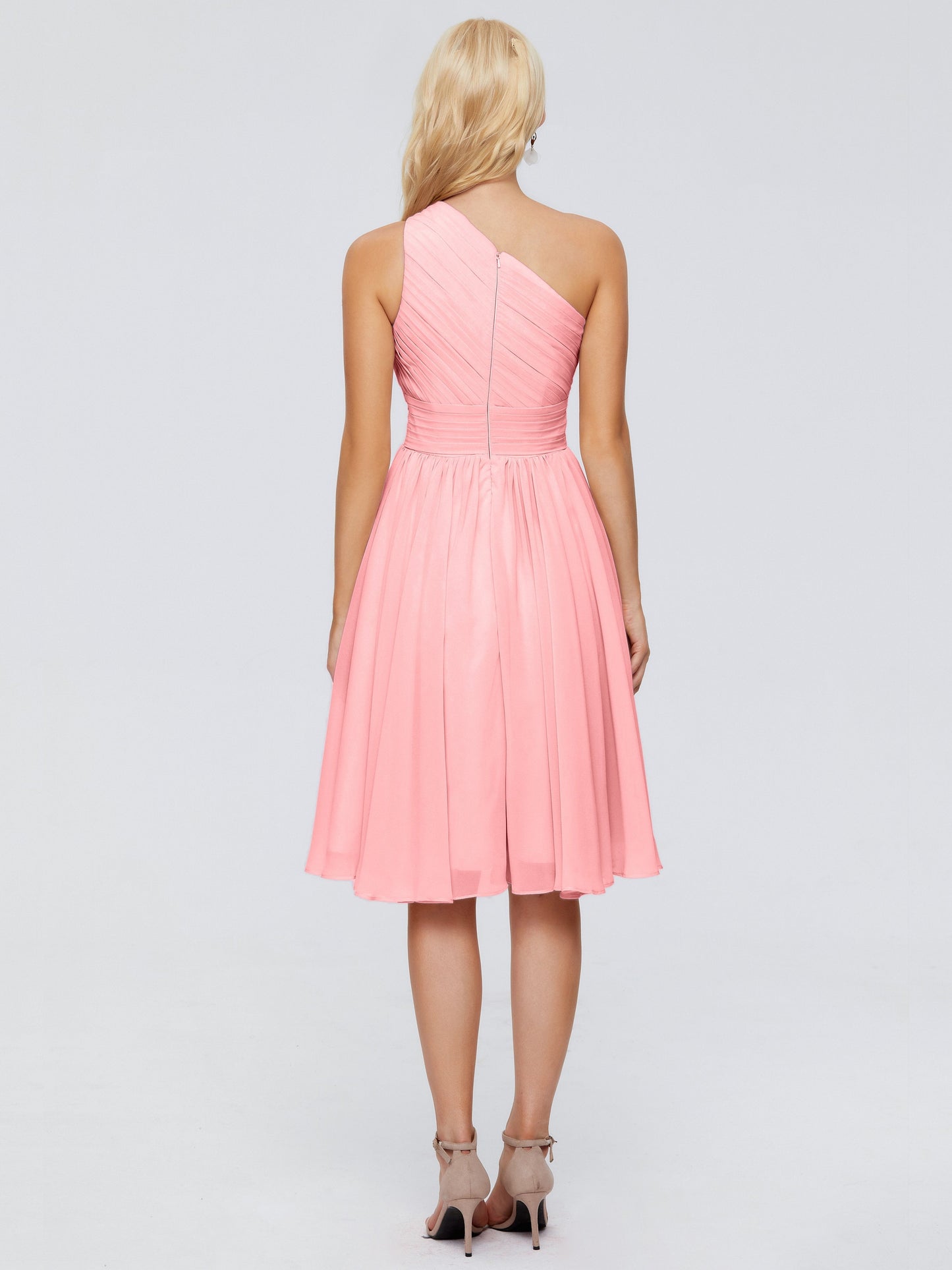 Kimberly One Shoulder Short Chiffon Bridesmaid Dresses