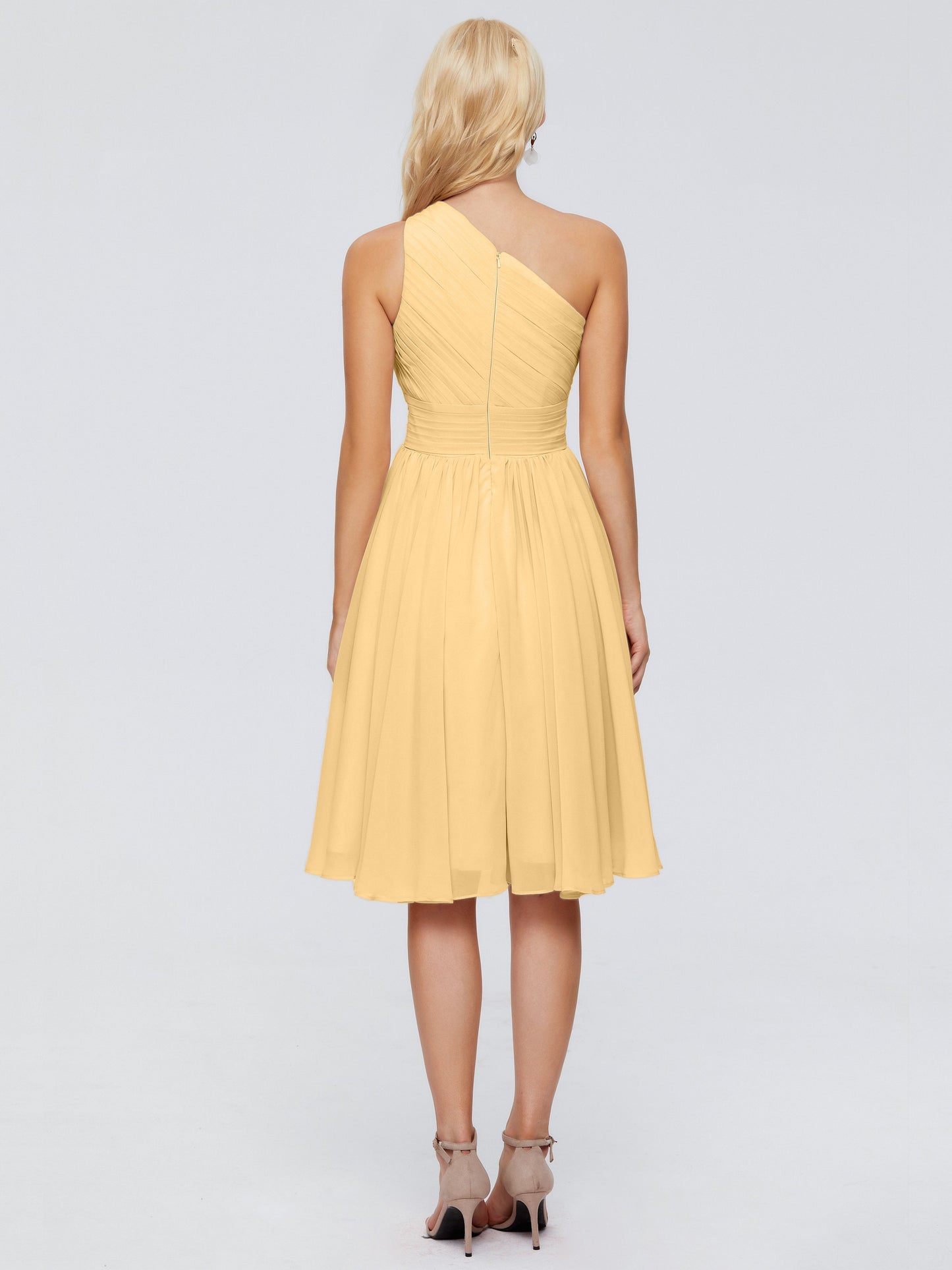 Kimberly One Shoulder Short Chiffon Bridesmaid Dresses