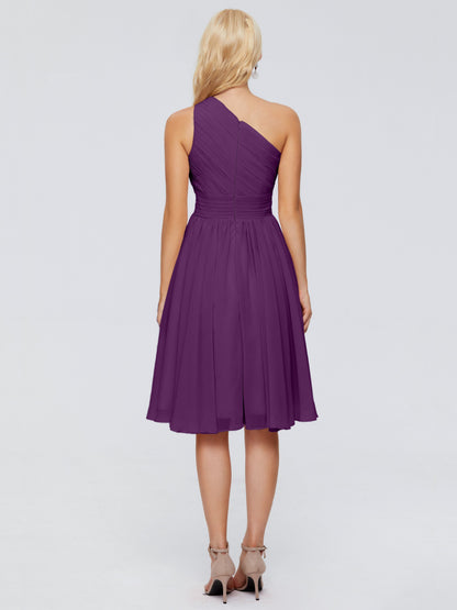 Kimberly One Shoulder Short Chiffon Bridesmaid Dresses