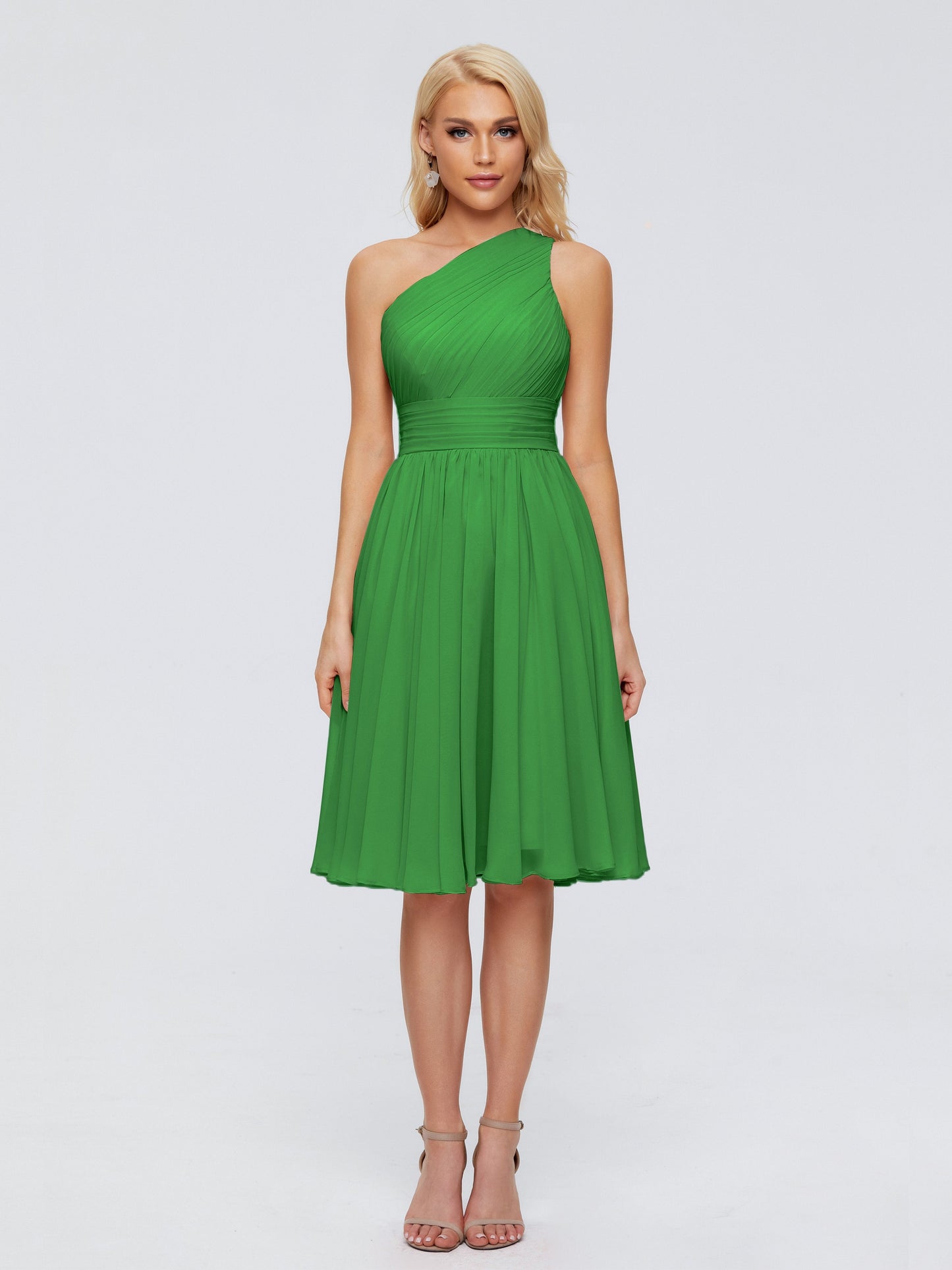 Kimberly One Shoulder Short Chiffon Bridesmaid Dresses