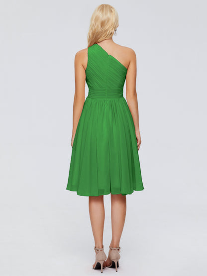 Kimberly One Shoulder Short Chiffon Bridesmaid Dresses