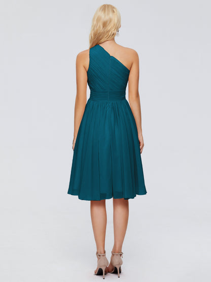 Kimberly One Shoulder Short Chiffon Bridesmaid Dresses