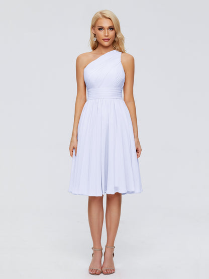 Kimberly One Shoulder Short Chiffon Bridesmaid Dresses