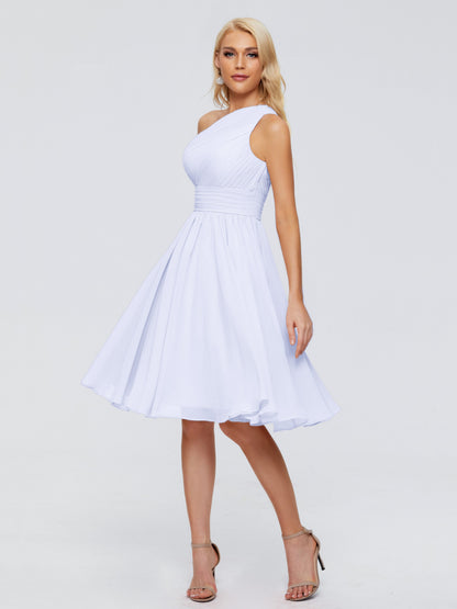 Kimberly One Shoulder Short Chiffon Bridesmaid Dresses