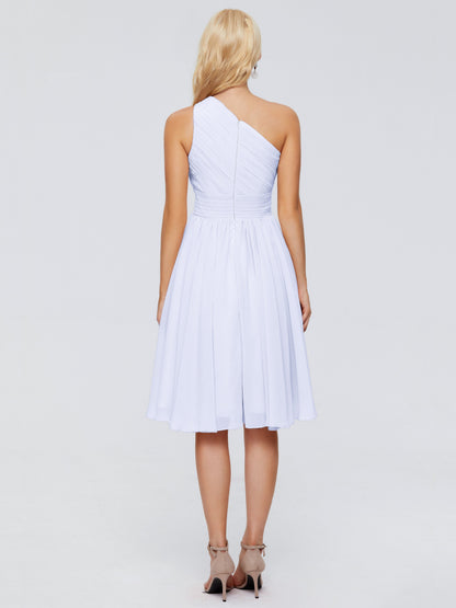 Kimberly One Shoulder Short Chiffon Bridesmaid Dresses