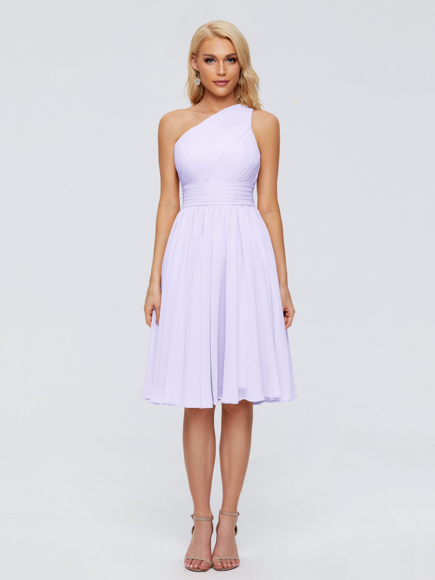 Kimberly One Shoulder Short Chiffon Bridesmaid Dresses