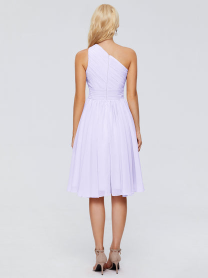 Kimberly One Shoulder Short Chiffon Bridesmaid Dresses