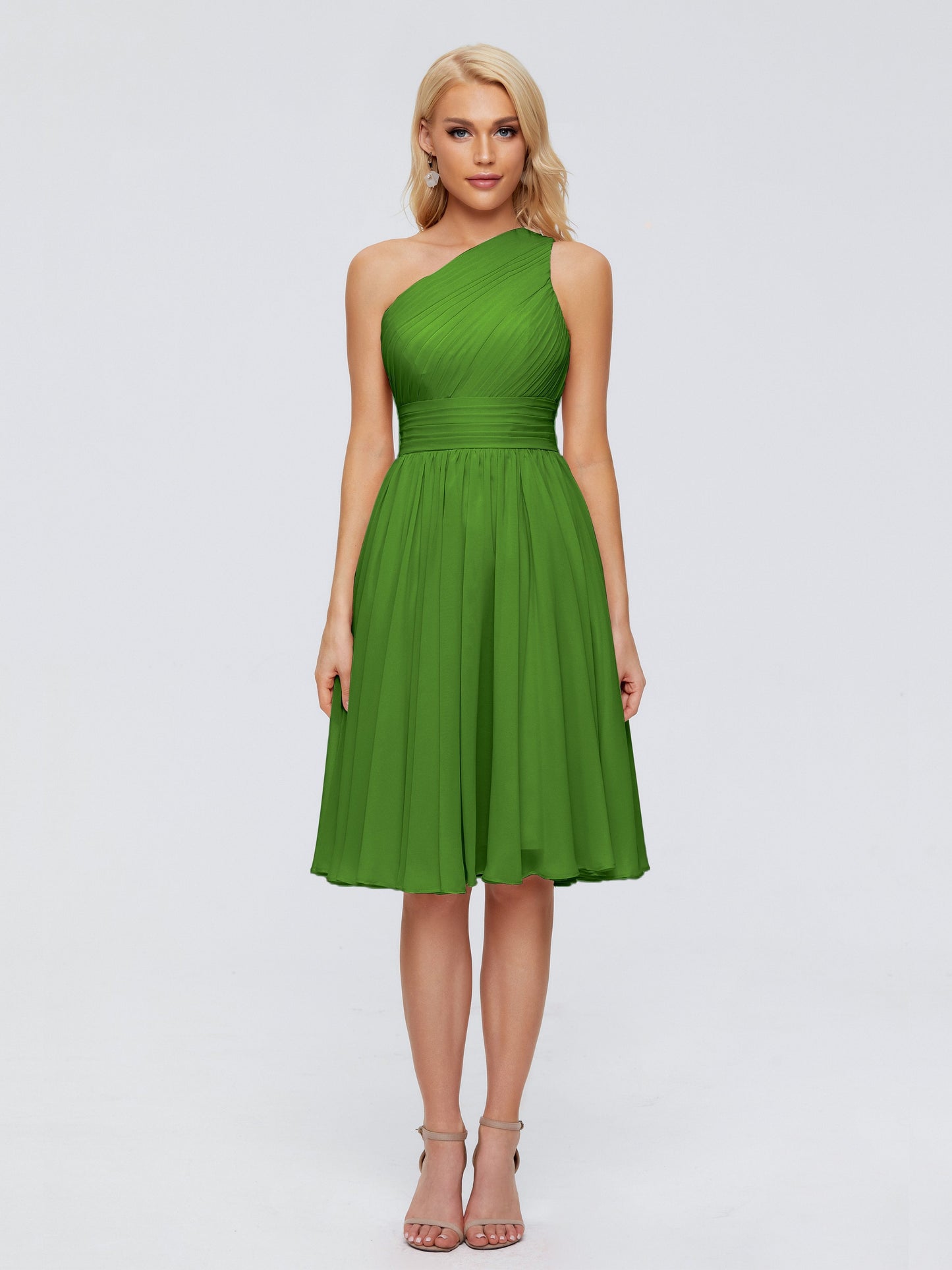 Kimberly One Shoulder Short Chiffon Bridesmaid Dresses
