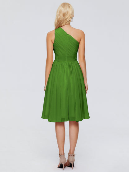 Kimberly One Shoulder Short Chiffon Bridesmaid Dresses