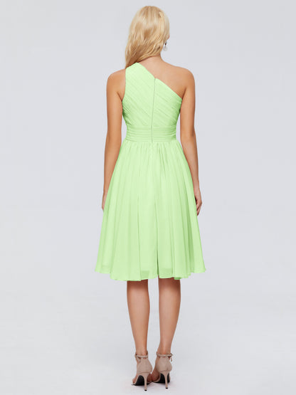Kimberly One Shoulder Short Chiffon Bridesmaid Dresses