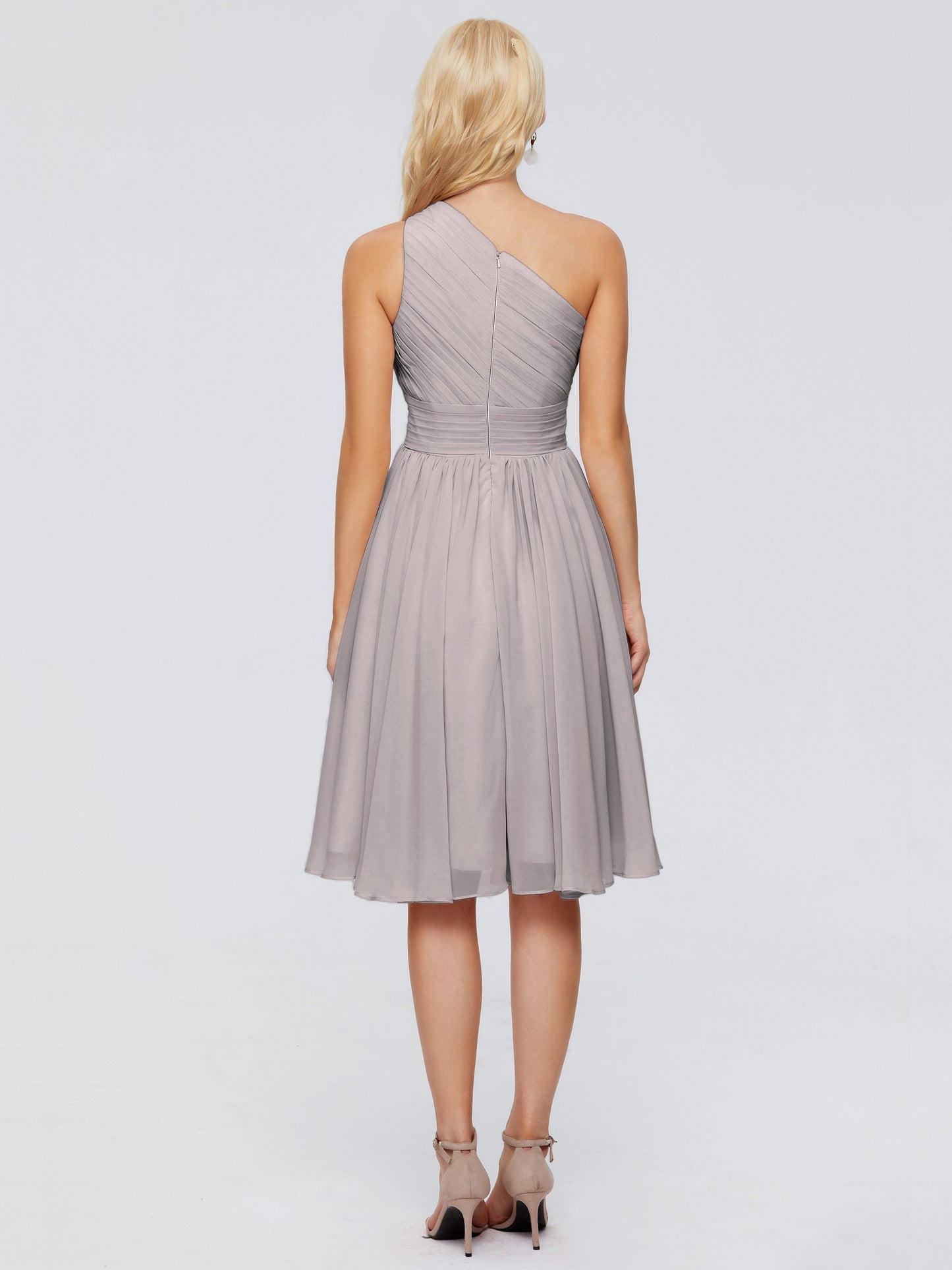 Kimberly One Shoulder Short Chiffon Bridesmaid Dresses