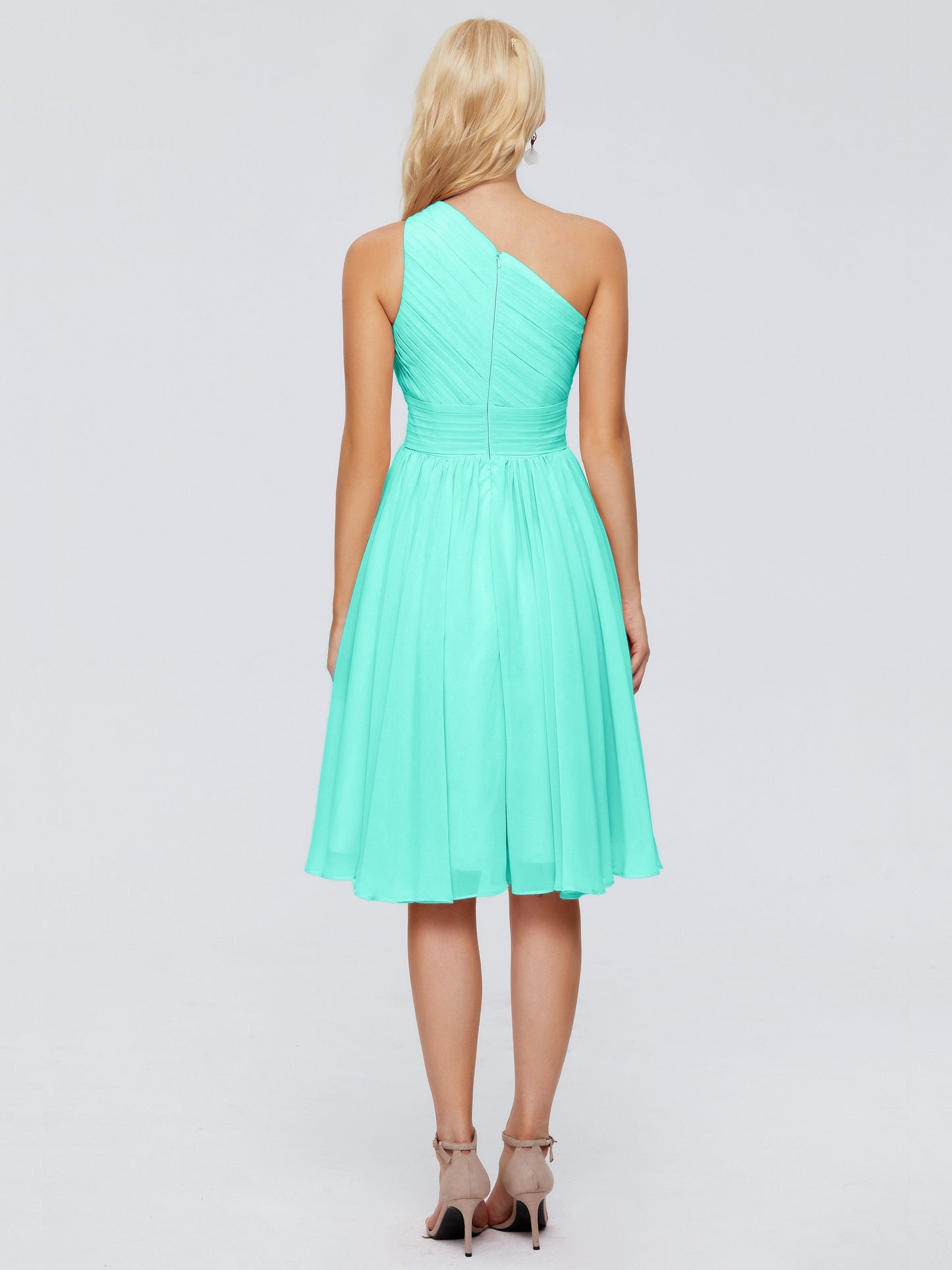 Kimberly One Shoulder Short Chiffon Bridesmaid Dresses