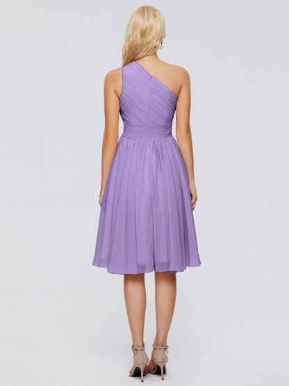 Kimberly One Shoulder Short Chiffon Bridesmaid Dresses