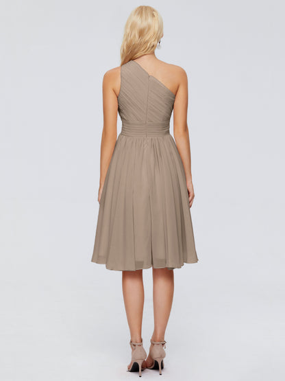 Kimberly One Shoulder Short Chiffon Bridesmaid Dresses
