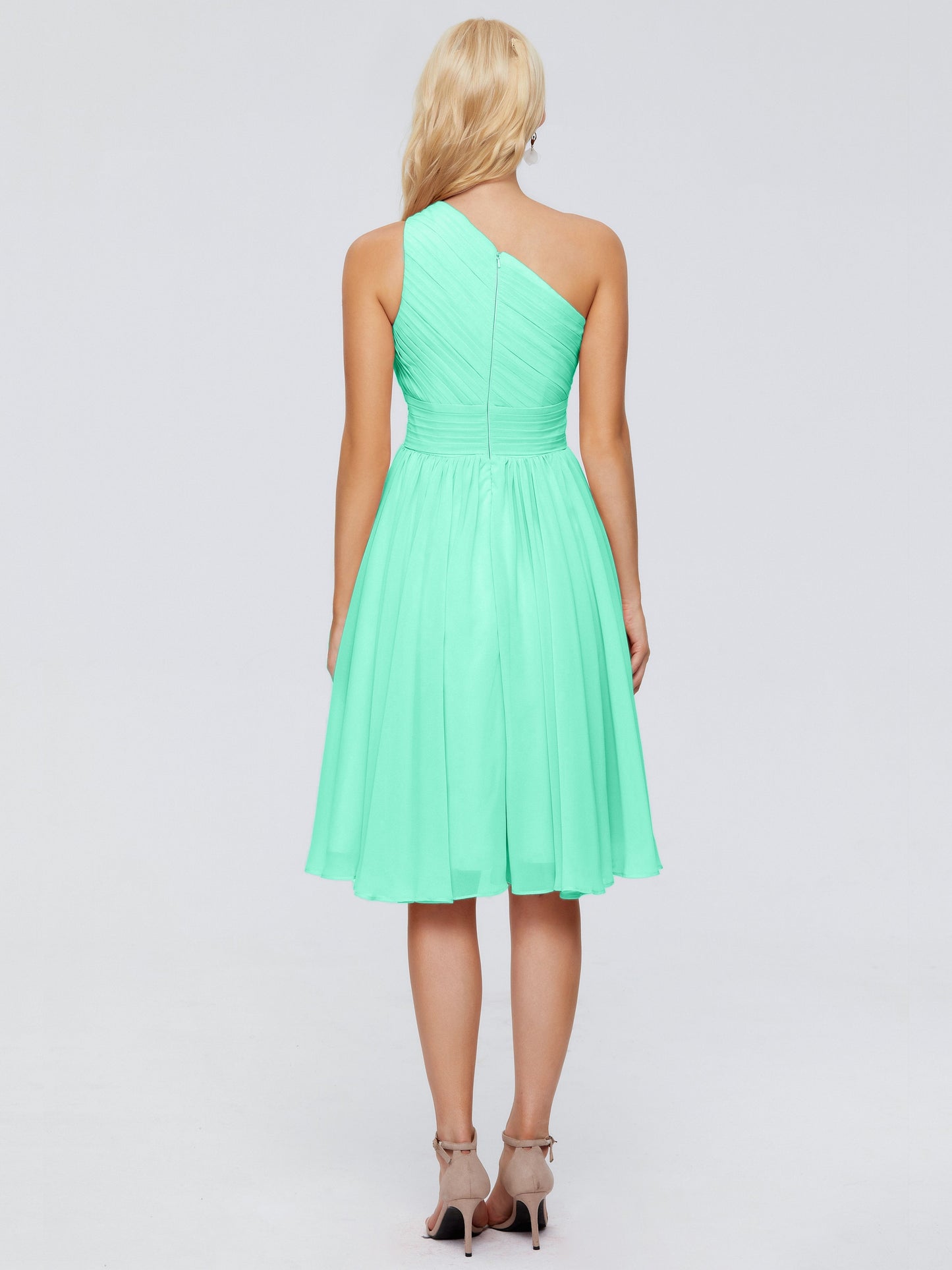 Kimberly One Shoulder Short Chiffon Bridesmaid Dresses