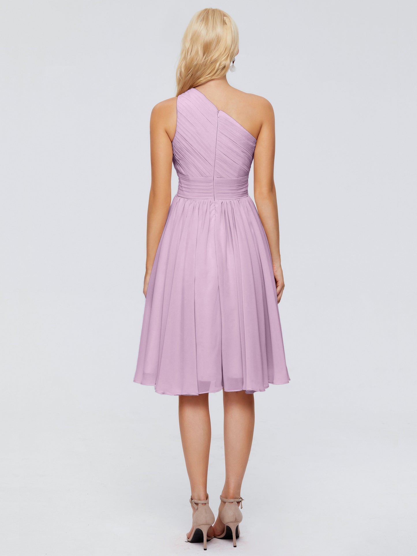 Kimberly One Shoulder Short Chiffon Bridesmaid Dresses