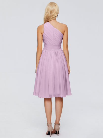 Kimberly One Shoulder Short Chiffon Bridesmaid Dresses