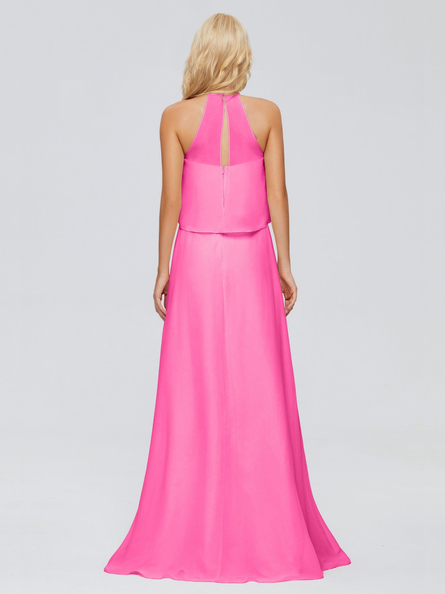 Liliana Column Halter Chiffon Bridesmaid Dresses