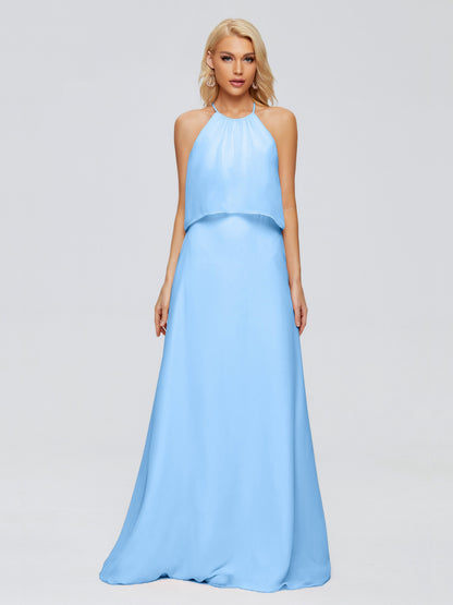 Liliana Column Halter Chiffon Bridesmaid Dresses