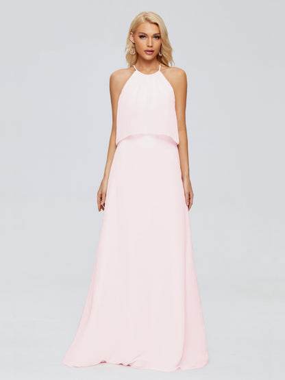 Liliana Column Halter Chiffon Bridesmaid Dresses