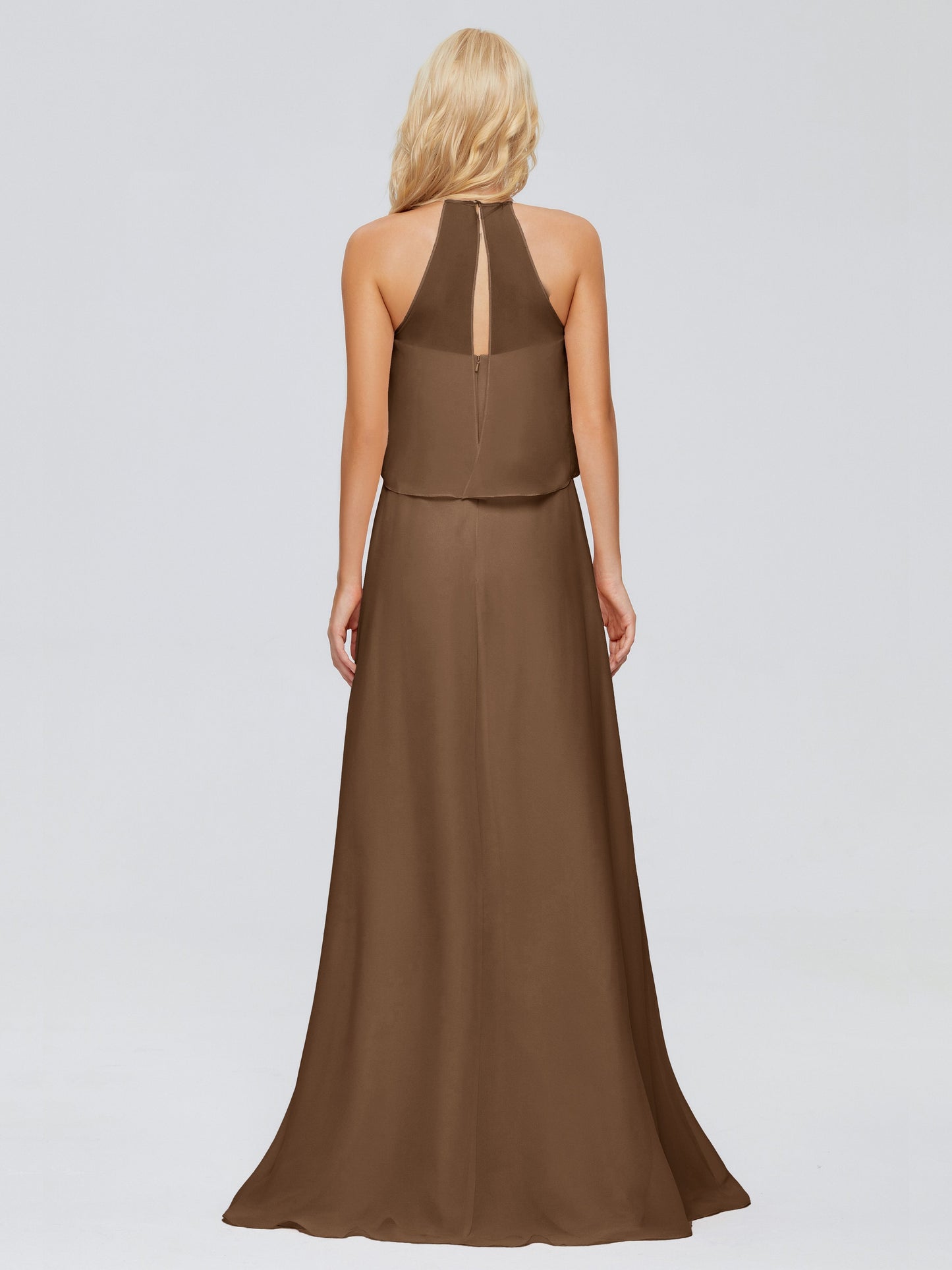 Liliana Column Halter Chiffon Bridesmaid Dresses