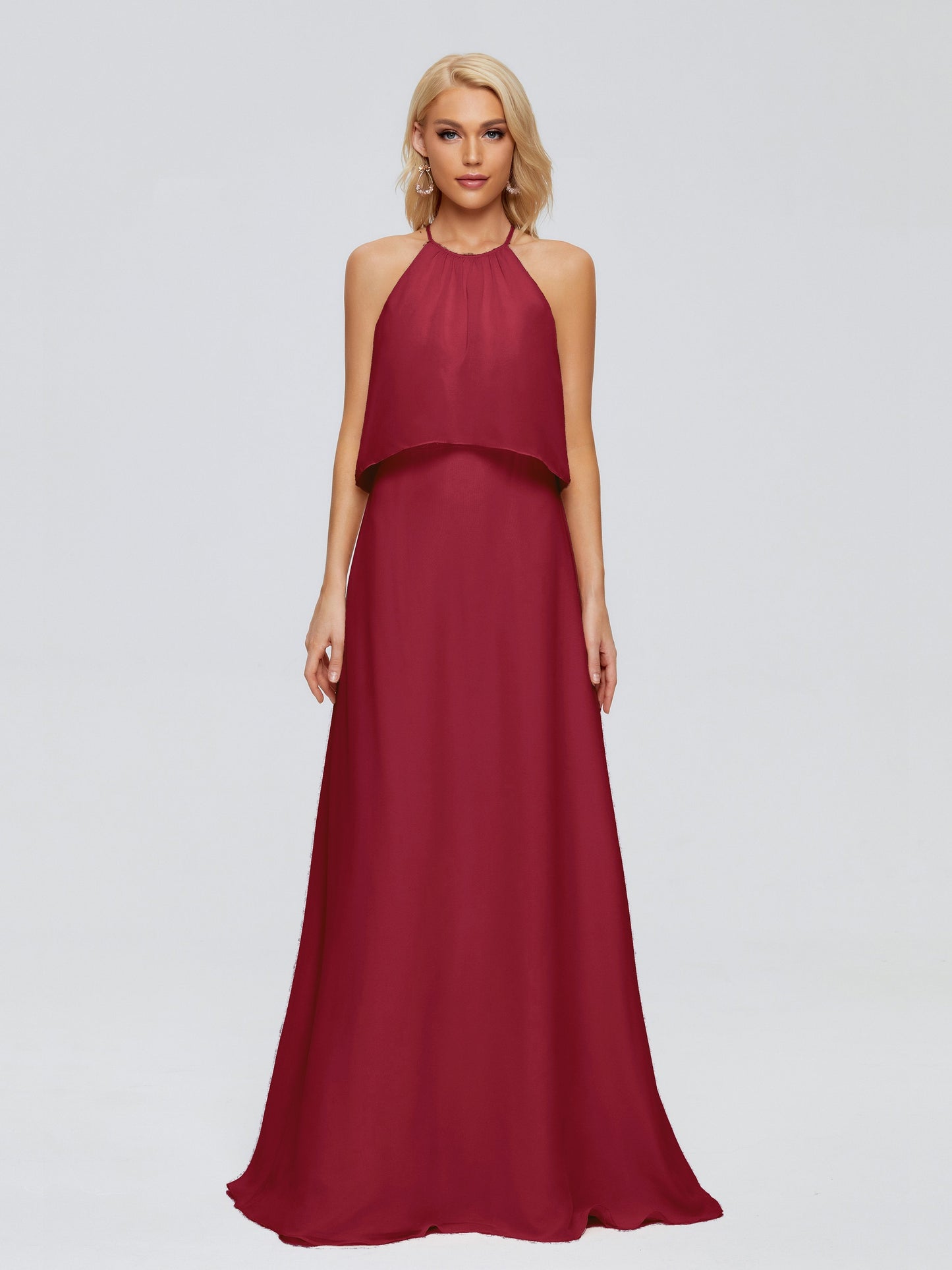 Liliana Column Halter Chiffon Bridesmaid Dresses