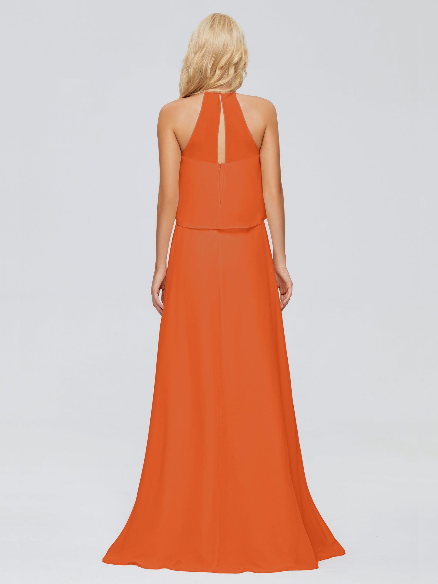 Liliana Column Halter Chiffon Bridesmaid Dresses