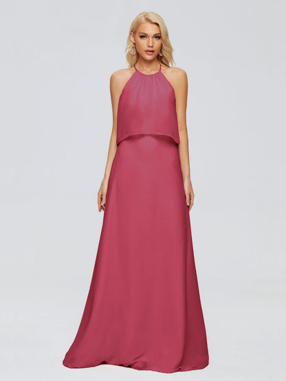 Liliana Column Halter Chiffon Bridesmaid Dresses