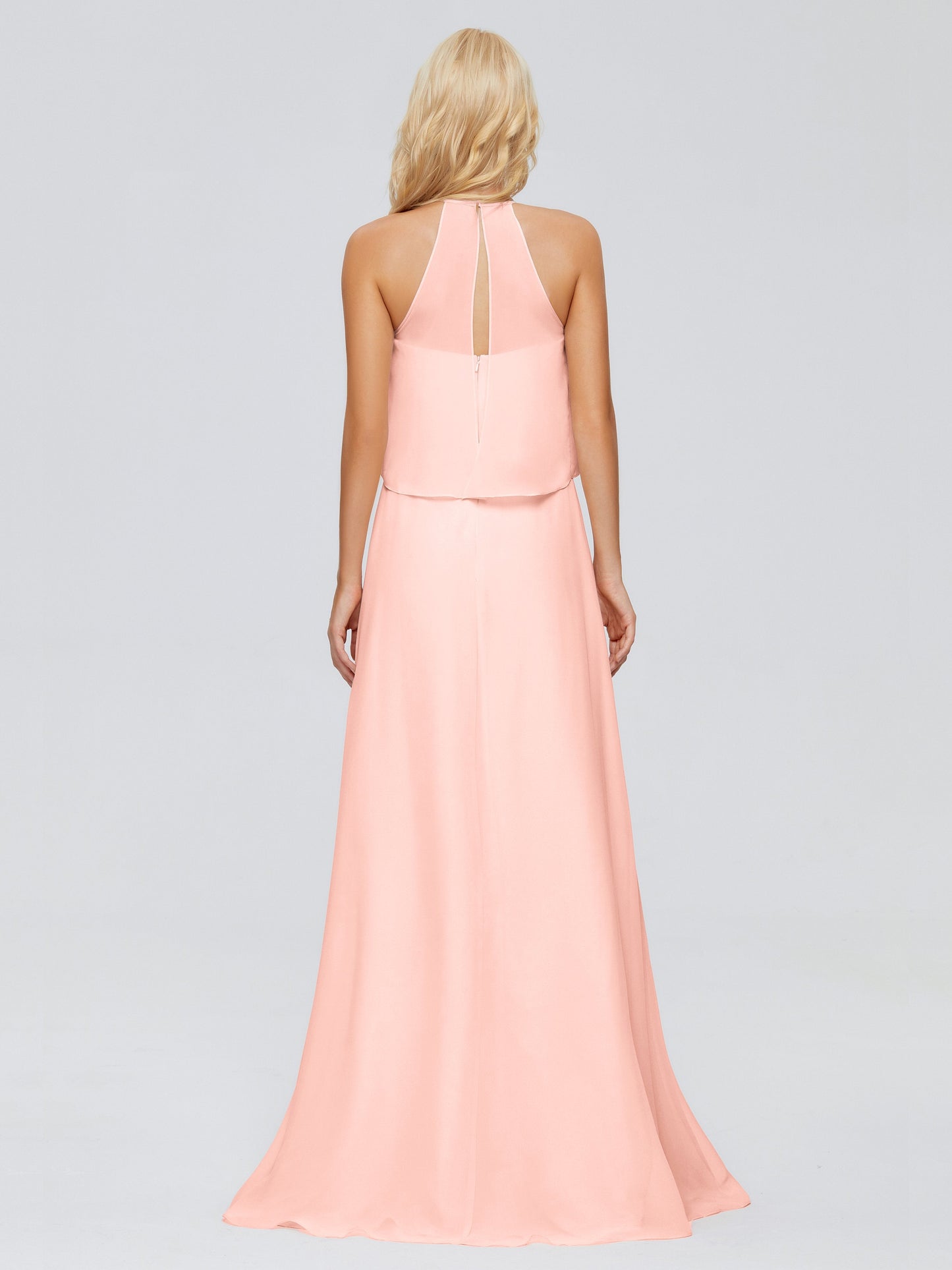 Liliana Column Halter Chiffon Bridesmaid Dresses