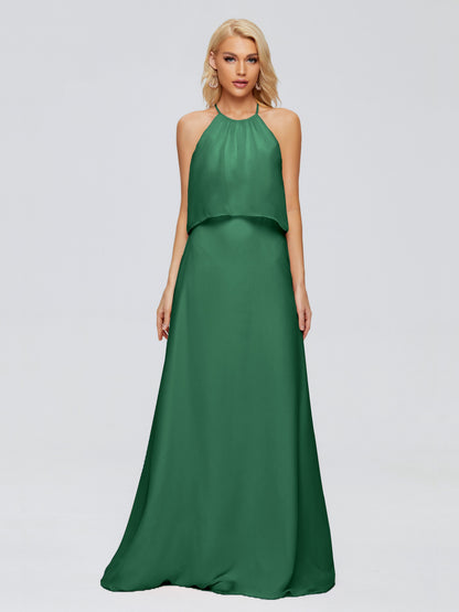 Liliana Column Halter Chiffon Bridesmaid Dresses