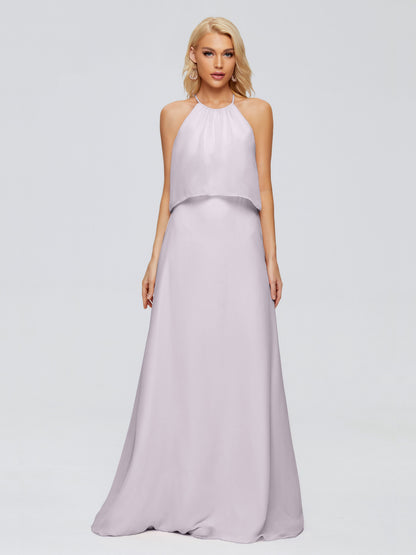 Liliana Column Halter Chiffon Bridesmaid Dresses