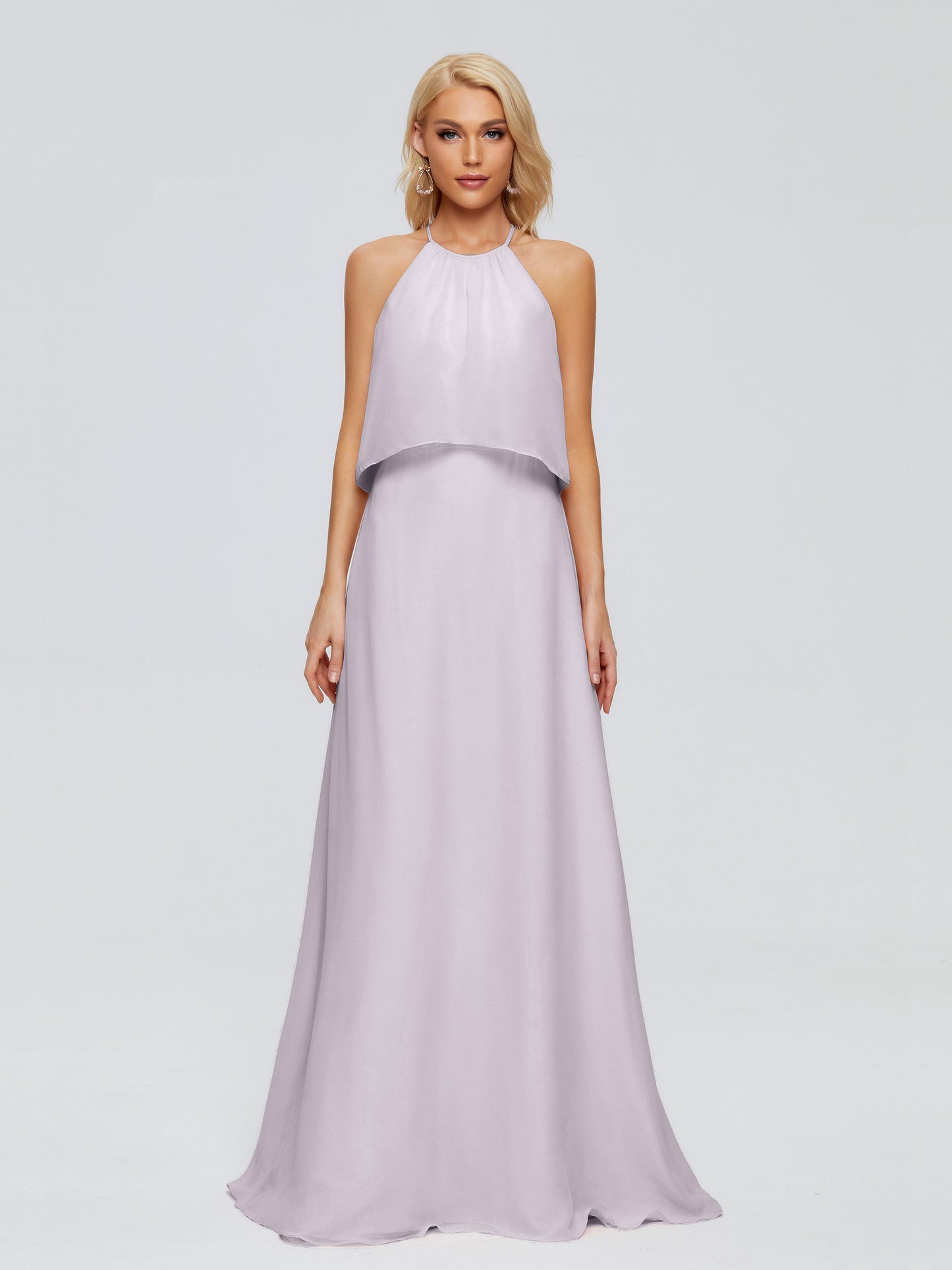 Liliana Column Halter Chiffon Bridesmaid Dresses
