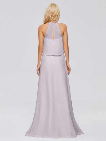 Liliana Column Halter Chiffon Bridesmaid Dresses