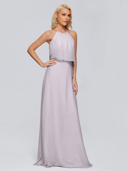 Liliana Column Halter Chiffon Bridesmaid Dresses