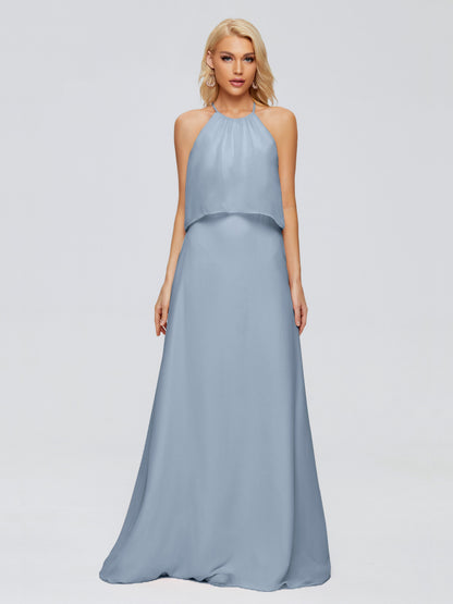 Liliana Column Halter Chiffon Bridesmaid Dresses