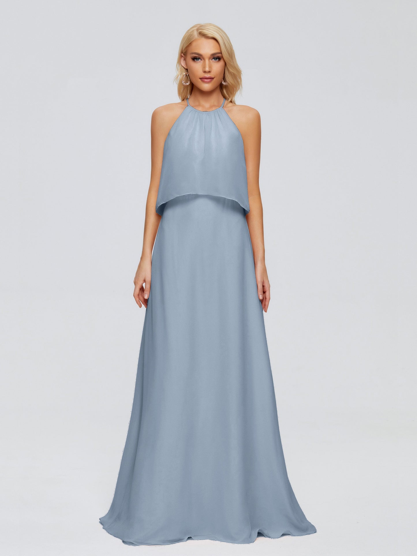 Liliana Column Halter Chiffon Bridesmaid Dresses