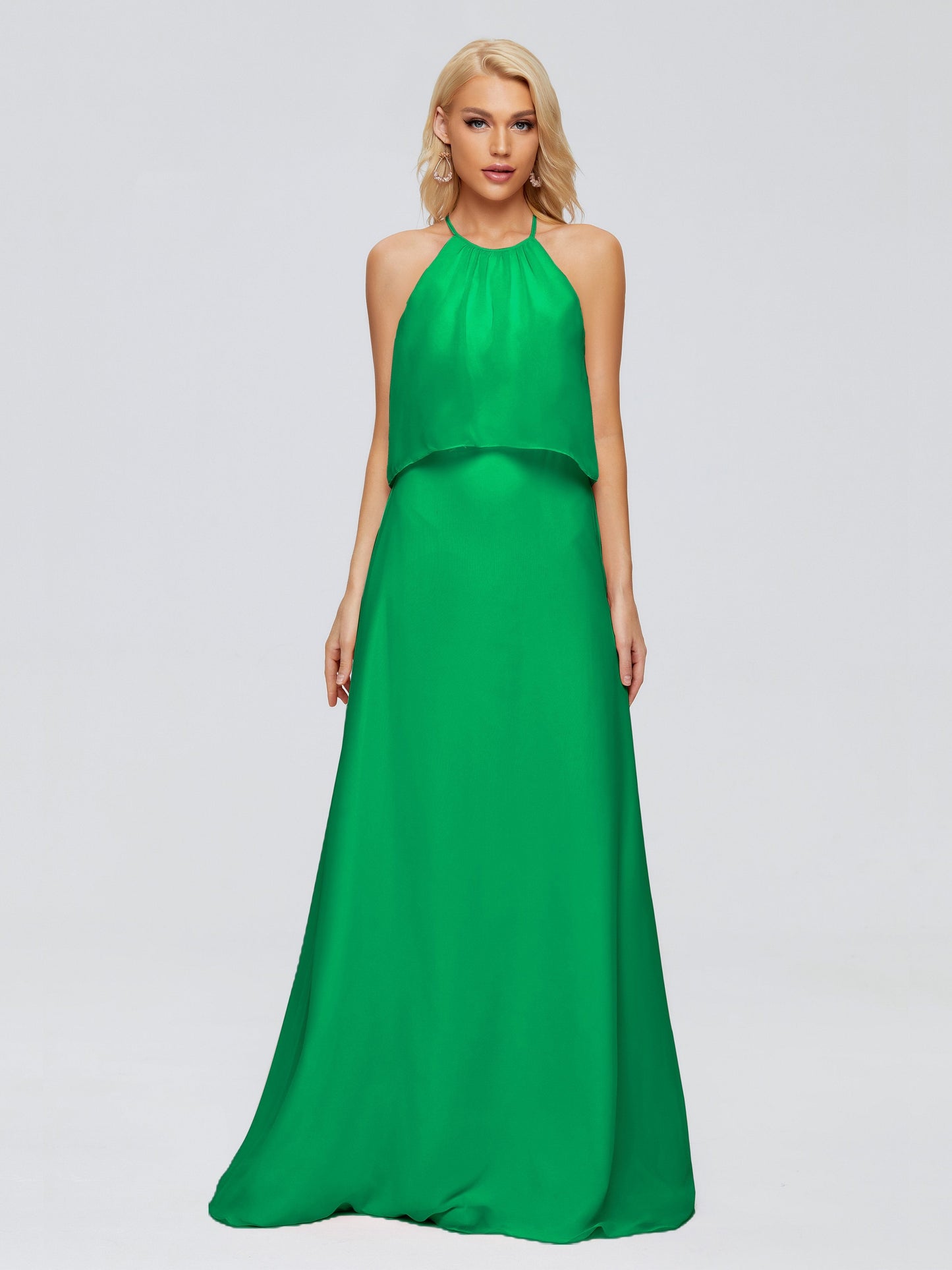 Liliana Column Halter Chiffon Bridesmaid Dresses