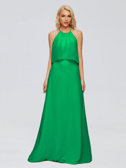 Liliana Column Halter Chiffon Bridesmaid Dresses
