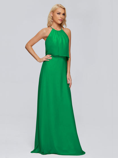 Liliana Column Halter Chiffon Bridesmaid Dresses