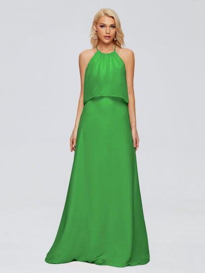 Liliana Column Halter Chiffon Bridesmaid Dresses