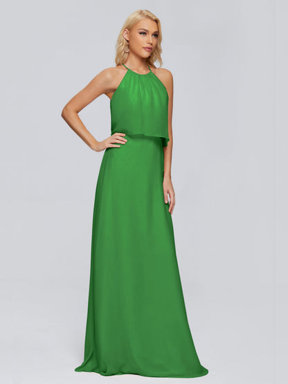 Liliana Column Halter Chiffon Bridesmaid Dresses