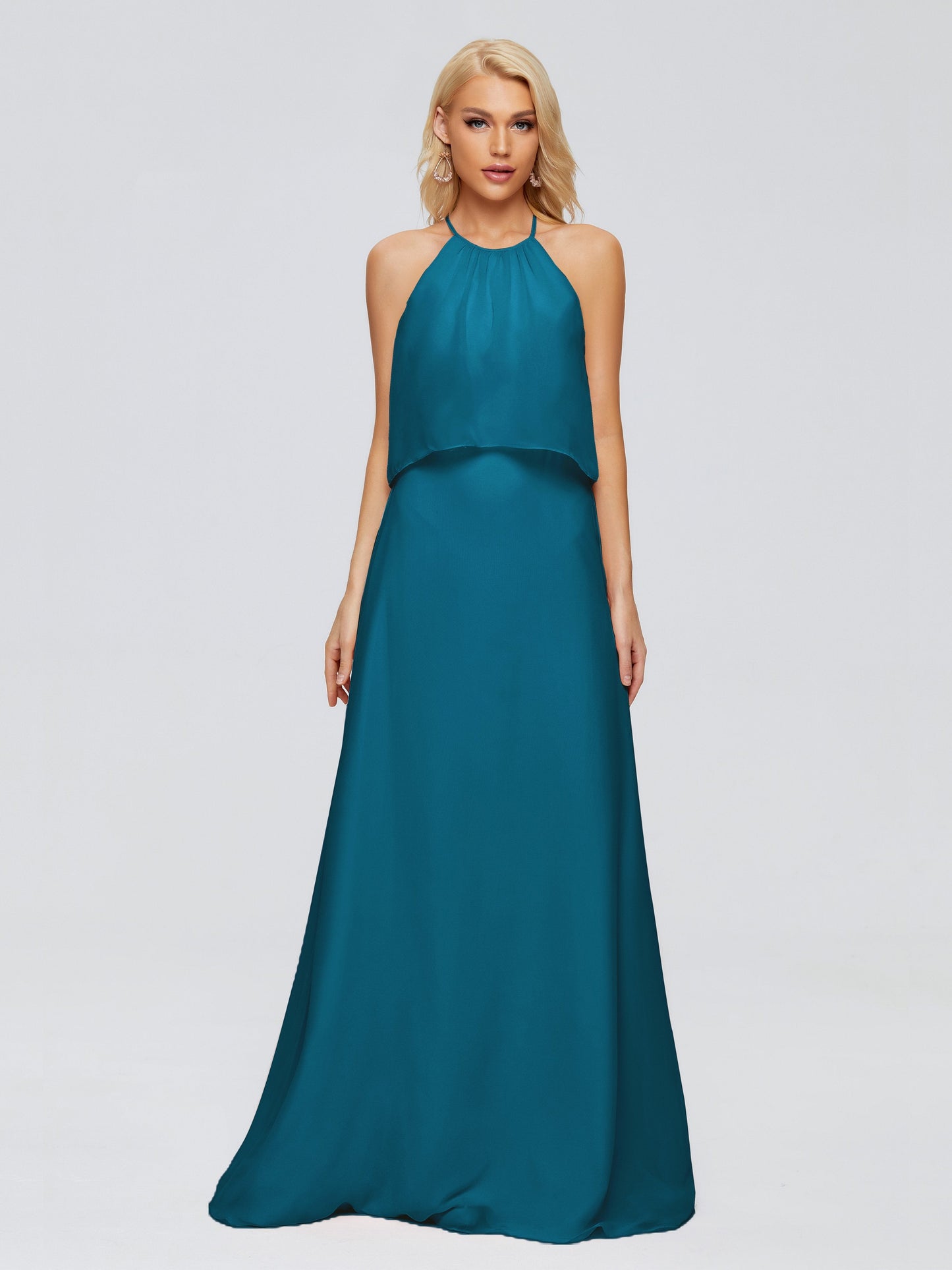 Liliana Column Halter Chiffon Bridesmaid Dresses
