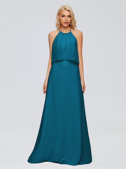 Liliana Column Halter Chiffon Bridesmaid Dresses